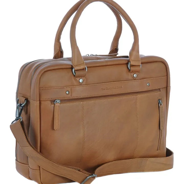 Herentassen|15.6 Inch Laptoptassen>The Chesterfield Brand Stef Business Laptopbag 15.6" cognac