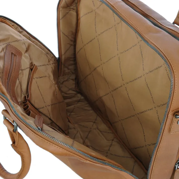Herentassen|15.6 Inch Laptoptassen>The Chesterfield Brand Stef Business Laptopbag 15.6" cognac