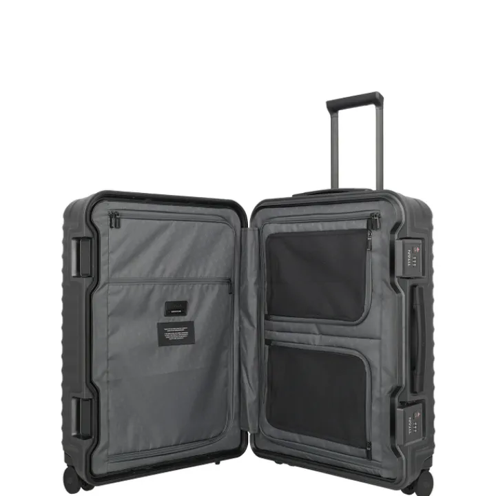 Reistrolleys|Reiskoffers>Titan Overseas 4 Wheel Trolley M+ nightshade black