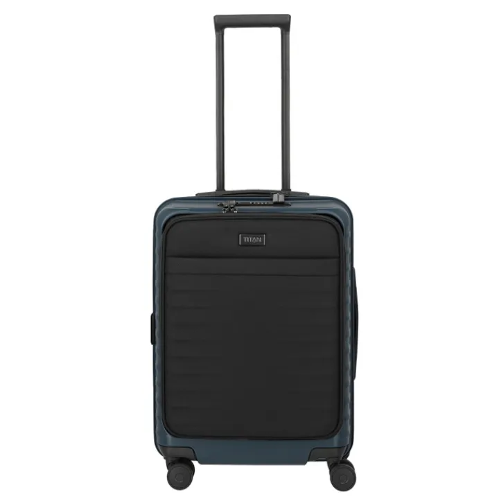 Transavia Trolleys|Handbagage Trolleys>Titan Upgrade Cabin Spinner Frontpocket midnight blue