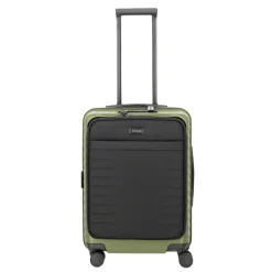 Transavia Trolleys|Handbagage Trolleys>Titan Upgrade Cabin Spinner Frontpocket forest green