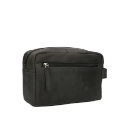 Toilettassen>Travelbags The Base Leather Toiletkit black