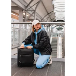 Transavia Trolleys|Handbagage Trolleys>Travelbags The Base Soft Trolley Underseater black