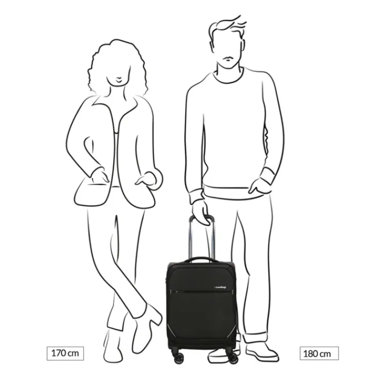 Transavia Trolleys|Klm Trolleys>Travelbags The Base Soft Trolley S dark blue