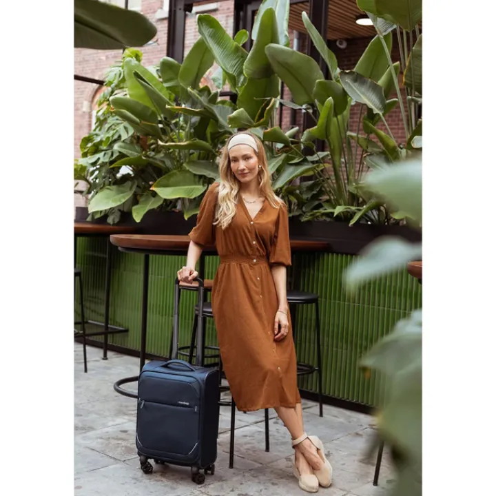 Transavia Trolleys|Klm Trolleys>Travelbags The Base Soft Trolley S dark blue
