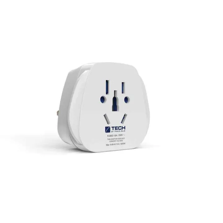 Wereldstekkers>TravelBlue British Travel Adaptor white