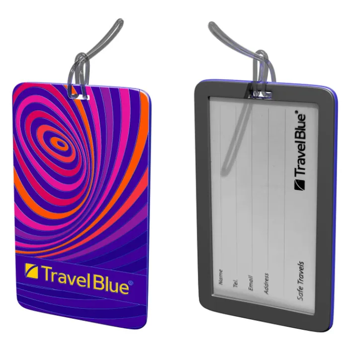 Adreslabels>TravelBlue ID Tag Adreslabel waves