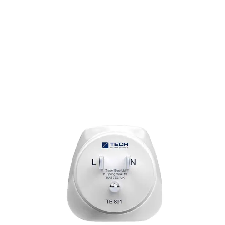 Wereldstekkers>TravelBlue Travel Adaptor Europe to USA white