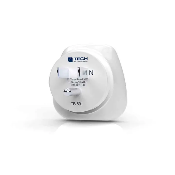 Wereldstekkers>TravelBlue Travel Adaptor Europe to USA white