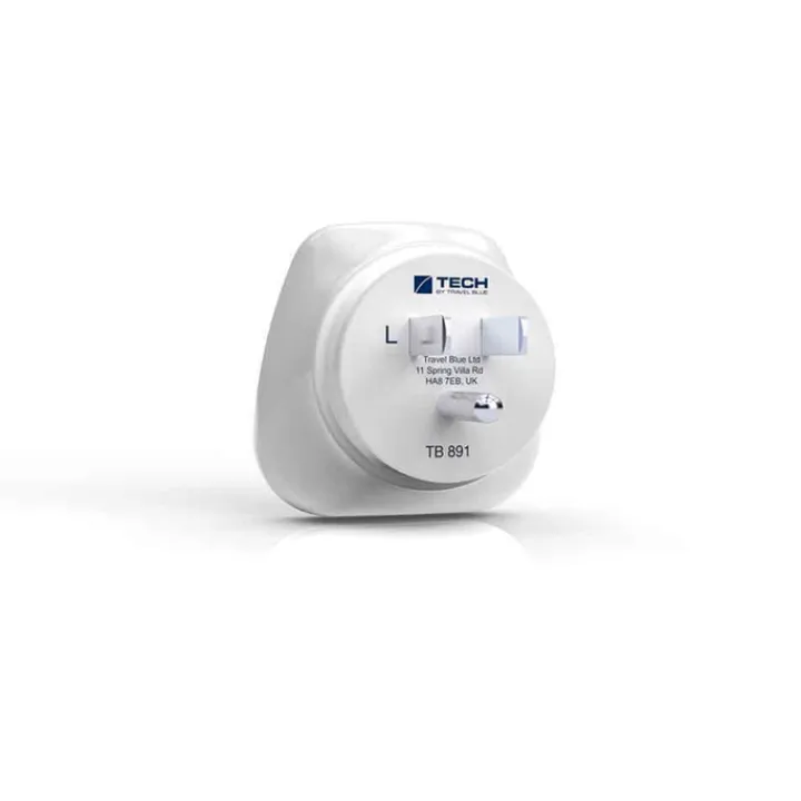 Wereldstekkers>TravelBlue Travel Adaptor Europe to USA white