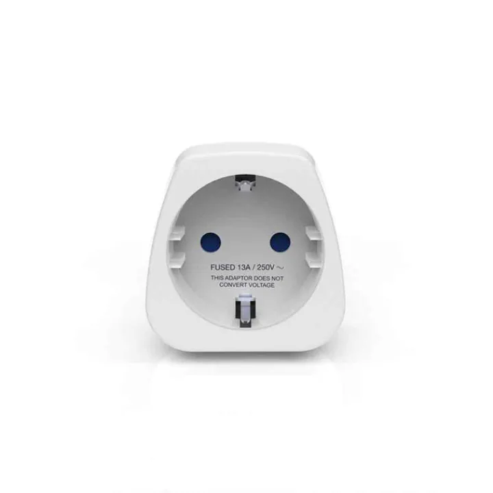 Wereldstekkers>TravelBlue Travel Adaptor Europe to USA white