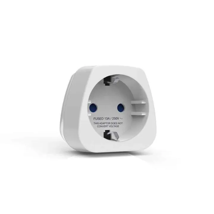 Wereldstekkers>TravelBlue Travel Adaptor Europe to USA white