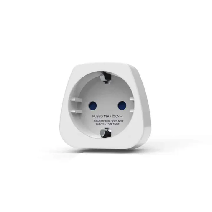 Wereldstekkers>TravelBlue Travel Adaptor Europe to USA white