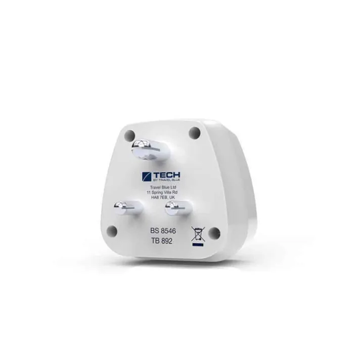 Wereldstekkers>TravelBlue Travel Adaptor Europe to India white