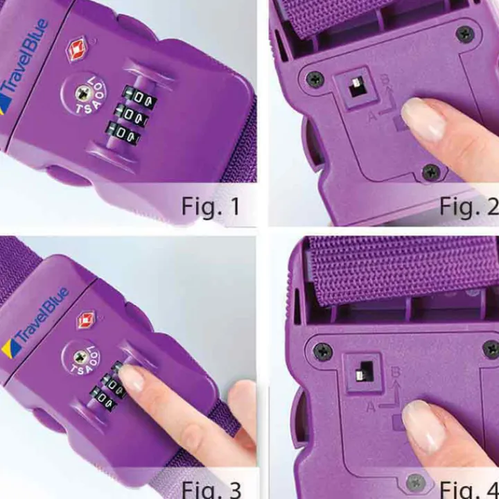 Kofferriemen>TravelBlue TSA Lock Combination Strap purple