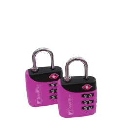 Koffersloten>TravelBlue 2x TSA Lock Set purple
