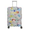 Kofferhoezen>Travelite Accessoires Kofferhoes M tickets on blue/white