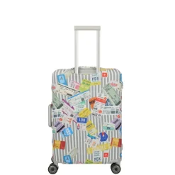 Kofferhoezen>Travelite Accessoires Kofferhoes M tickets on blue/white