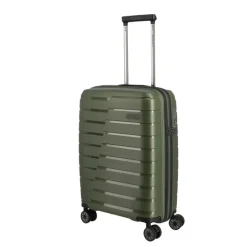 Transavia Trolleys|Ryanair Trolleys>Travelite Air Base 4 Wheel Cabin Trolley olive