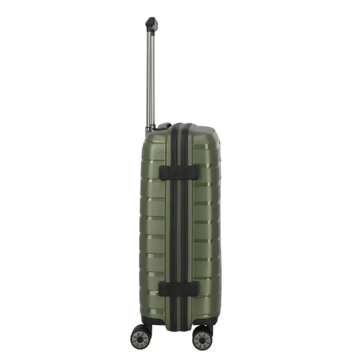 Transavia Trolleys|Ryanair Trolleys>Travelite Air Base 4 Wheel Cabin Trolley olive
