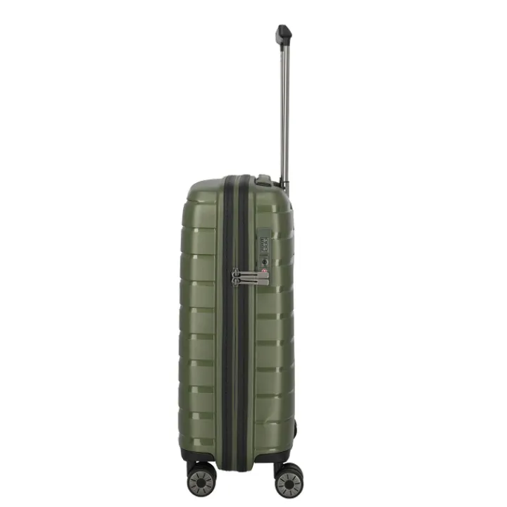 Transavia Trolleys|Ryanair Trolleys>Travelite Air Base 4 Wheel Cabin Trolley olive
