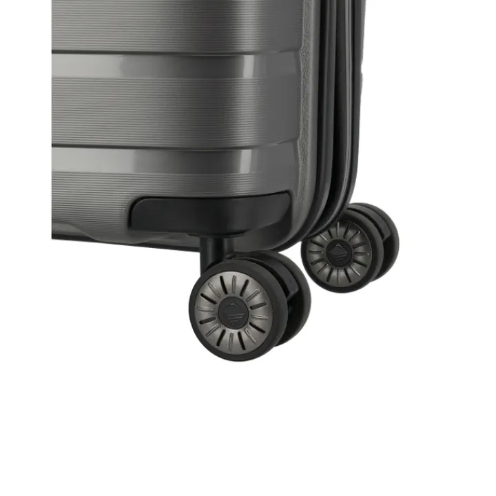 Handbagage Trolleys|Reistrolleys>Travelite Air Base 4 Wheel Cabin Trolley Expandable anthracite metallic