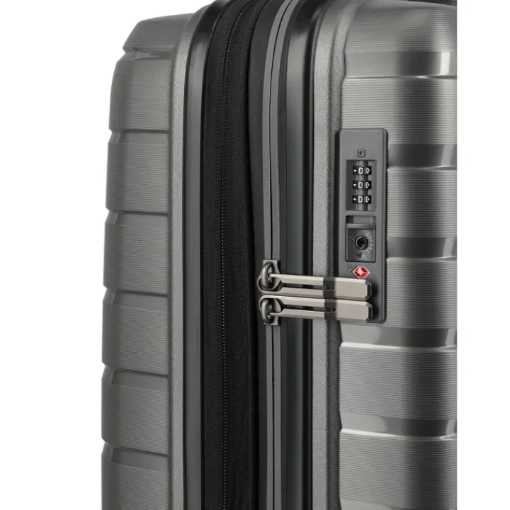 Handbagage Trolleys|Reistrolleys>Travelite Air Base 4 Wheel Cabin Trolley Expandable anthracite metallic