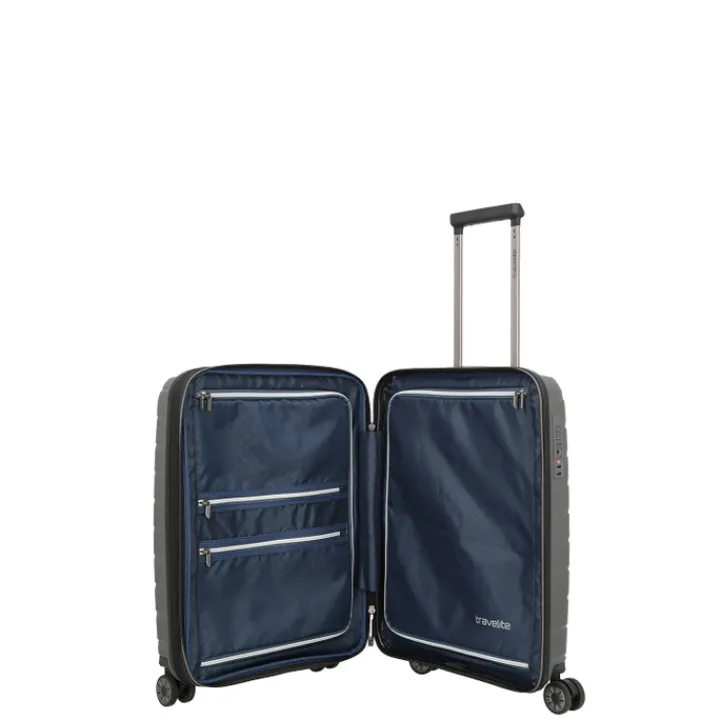 Handbagage Trolleys|Reistrolleys>Travelite Air Base 4 Wheel Cabin Trolley Expandable anthracite metallic