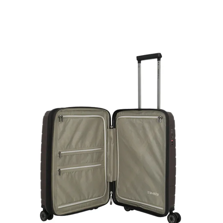 Reistrolleys|Reiskoffers>Travelite Air Base 4 Wheel Cabin Trolley Expandable coffee