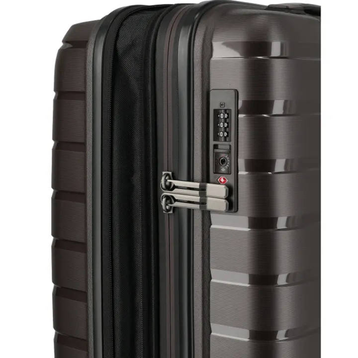 Reistrolleys|Reiskoffers>Travelite Air Base 4 Wheel Cabin Trolley Expandable coffee