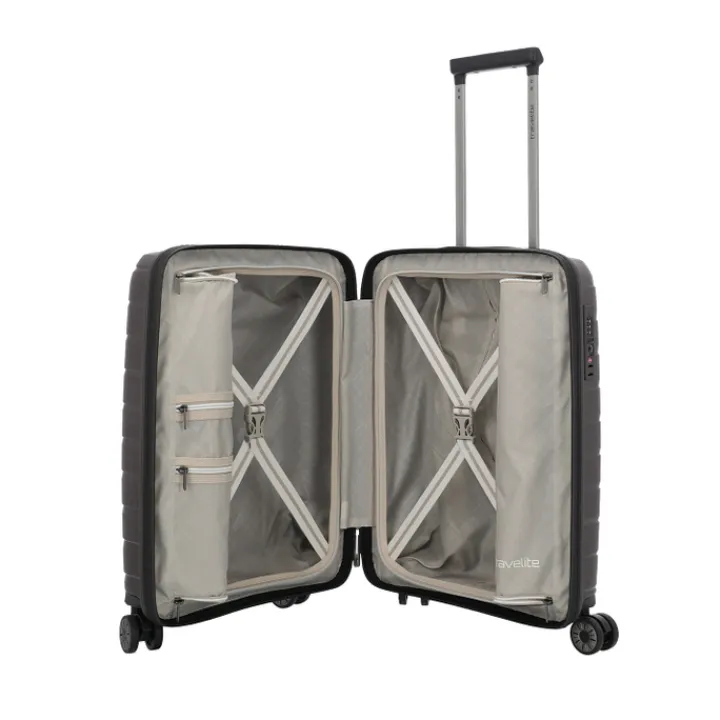 Transavia Trolleys|Ryanair Trolleys>Travelite Air Base 4 Wheel Cabin Trolley coffee