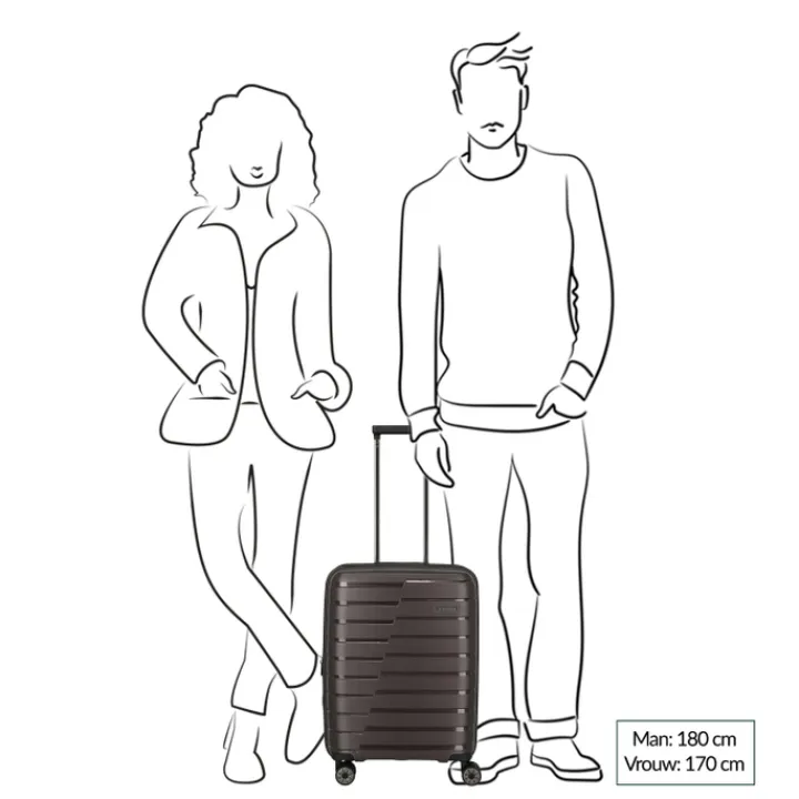 Handbagage Trolleys|Reistrolleys>Travelite Air Base 4 Wheel Cabin Trolley Expandable iceblue metallic