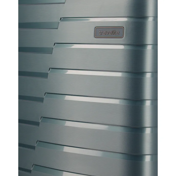 Handbagage Trolleys|Reistrolleys>Travelite Air Base 4 Wheel Cabin Trolley Expandable iceblue metallic