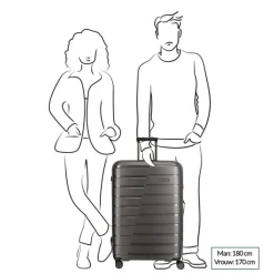 Reistrolleys|Reiskoffers>Travelite Air Base 4 Wiel Trolley L ice blue