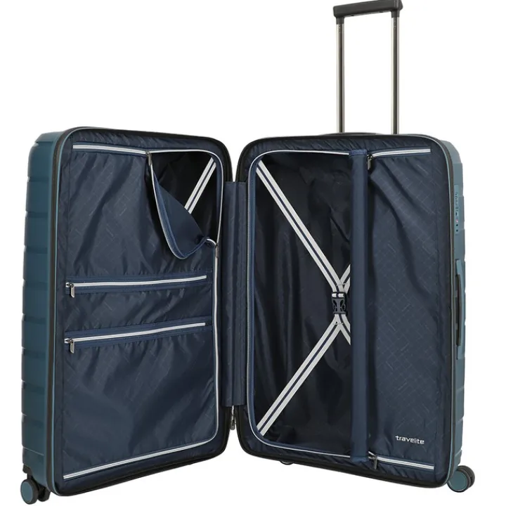 Reistrolleys|Reiskoffers>Travelite Air Base 4 Wiel Trolley L ice blue