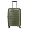 Reistrolleys|Reiskoffers>Travelite Air Base 4 Wiel Trolley M Expandable olive
