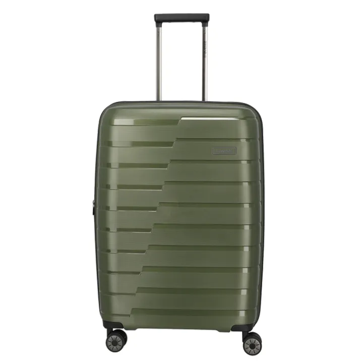 Reistrolleys|Reiskoffers>Travelite Air Base 4 Wiel Trolley M Expandable olive