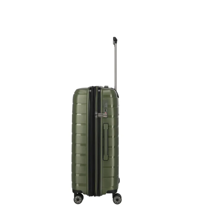 Reistrolleys|Reiskoffers>Travelite Air Base 4 Wiel Trolley M Expandable olive