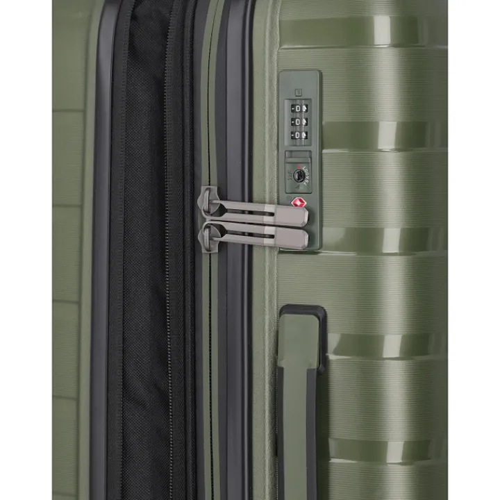 Reistrolleys|Reiskoffers>Travelite Air Base 4 Wiel Trolley M Expandable olive