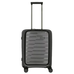 Transavia Trolleys|Handbagage Trolleys>Travelite Air Base 4 Wiel Trolley S Front-Pocket anthracite