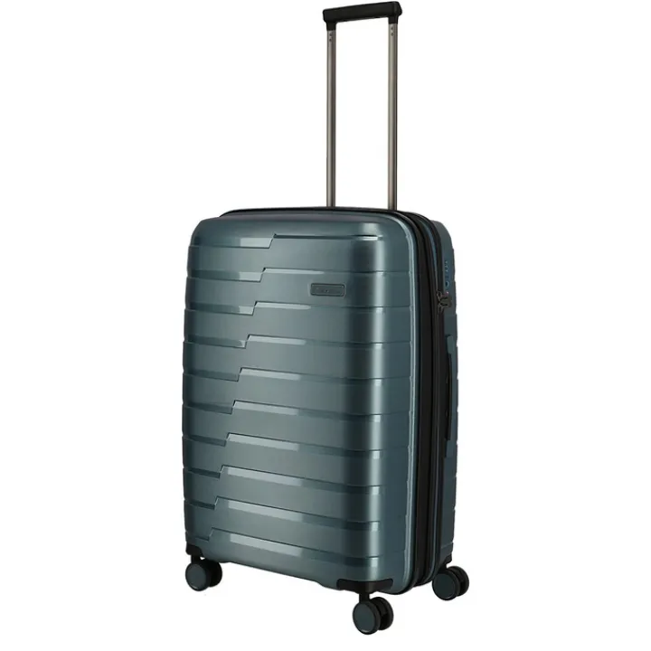 Reistrolleys|Reiskoffers>Travelite Air Base 4 Wiel Trolley M Expandable ice blue