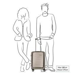 Transavia Trolleys|Handbagage Trolleys>Travelite Air Base 4 Wiel Trolley S Front-Pocket ice blue