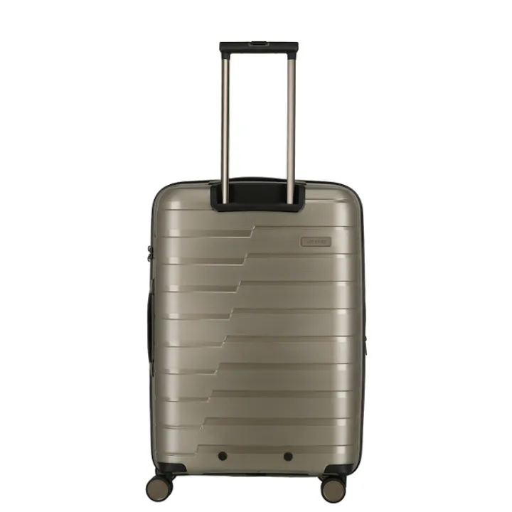 Reistrolleys|Reiskoffers>Travelite Air Base 4 Wiel Trolley M Expandable champagne metallic