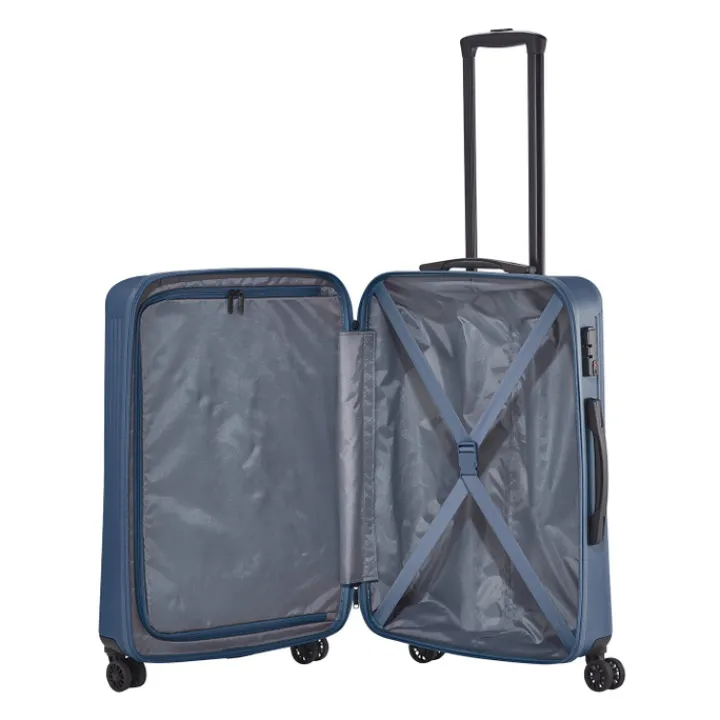 Reistrolleys|Reiskoffers>Travelite Bali 4 Wiel Trolley M blue