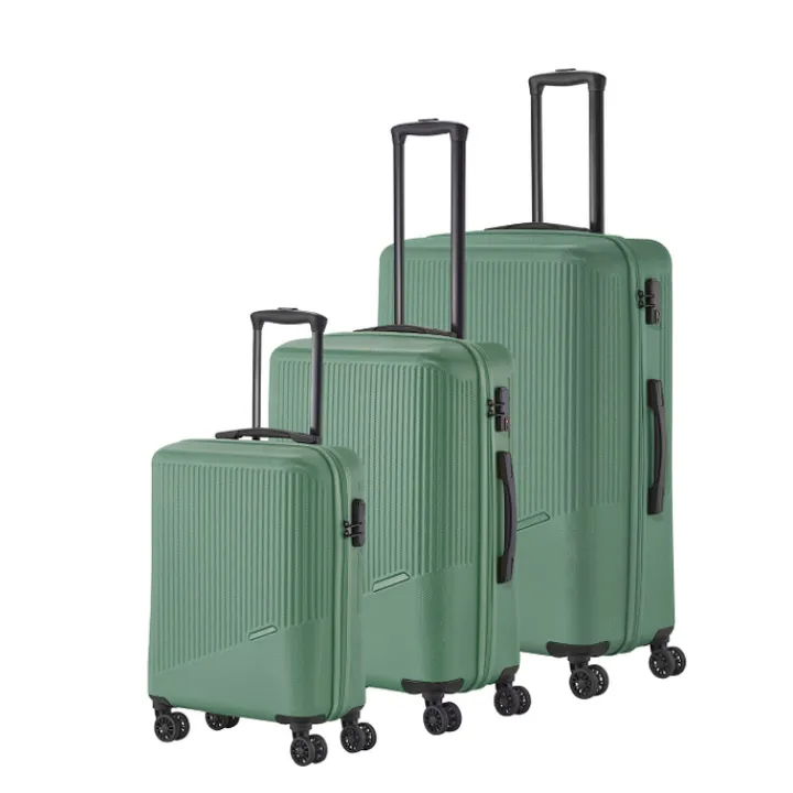 Reistrolleys|Reiskoffers>Travelite Bali 4 Wiel Trolley M green