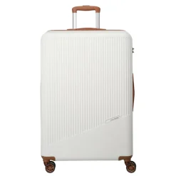 Reiskoffers|Harde Koffers>Travelite Bali 4 Wiel Trolley L white/cognac