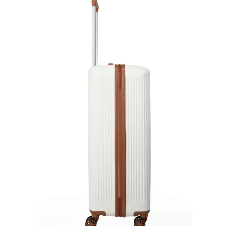 Reiskoffers|Harde Koffers>Travelite Bali 4 Wiel Trolley L white/cognac