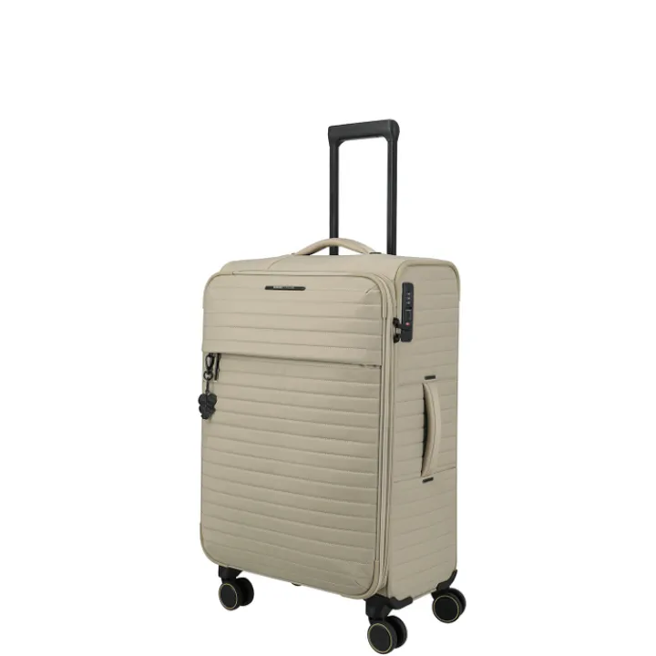 Reistrolleys|Reiskoffers>Travelite Barbara Stepp 4 Wheel Trolley M champagner