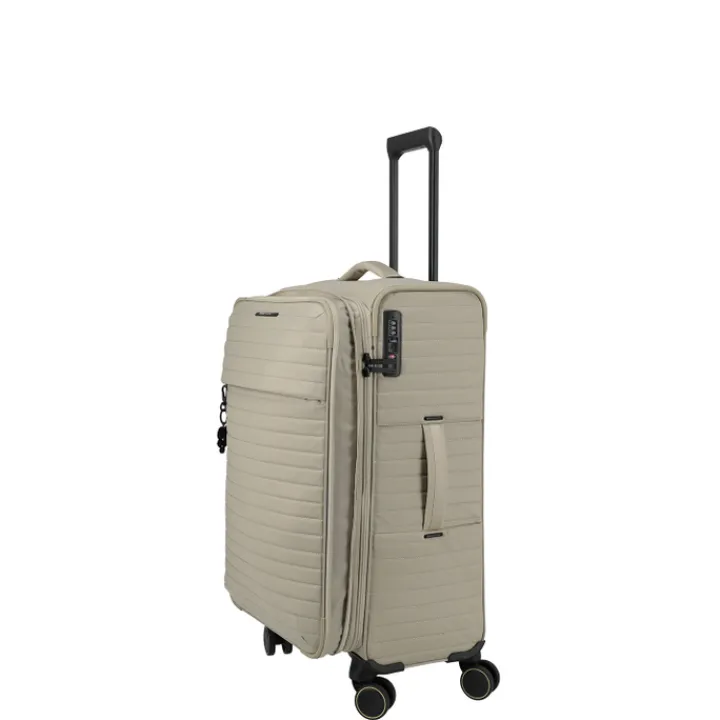 Reistrolleys|Reiskoffers>Travelite Barbara Stepp 4 Wheel Trolley M champagner