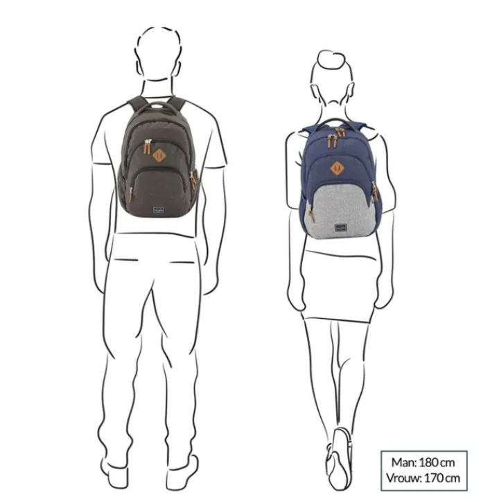 Heren Rugzakken|Dames Rugzakken>Travelite Basics Backpack Melange light grey